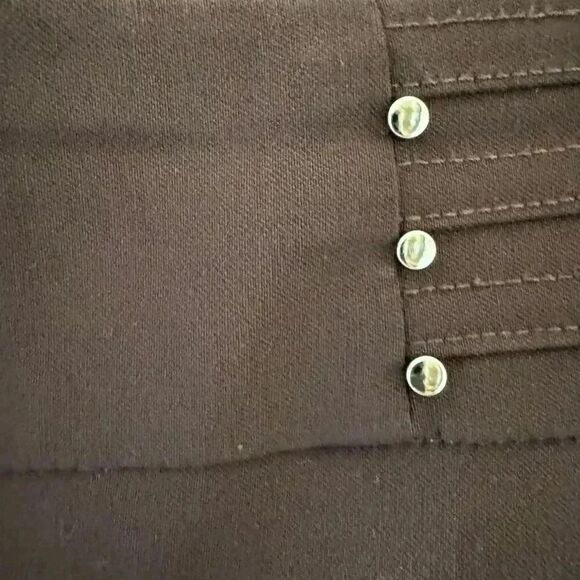 JM Collection Trousers Office Career Burgundy High Waist Pull On Pants LP - Picture 5 of 11